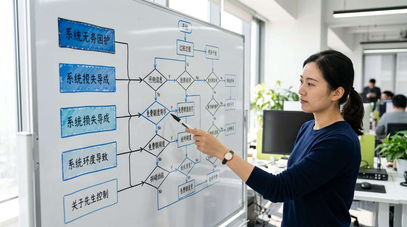 易翻译 401 Key limit exceeded 报错常见原因排查清单流程图