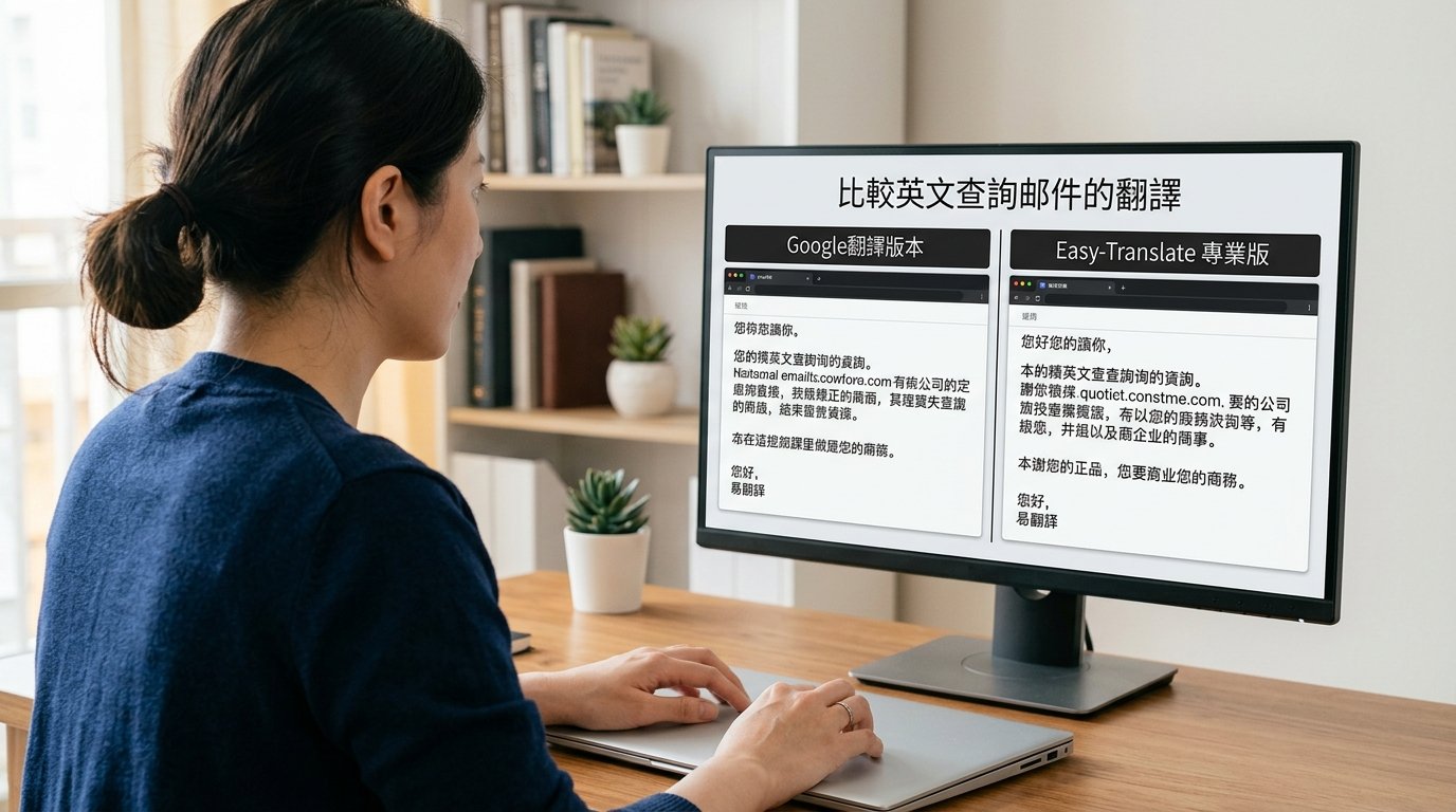 易翻译和谷歌翻译外贸商务邮件语气处理实测对比